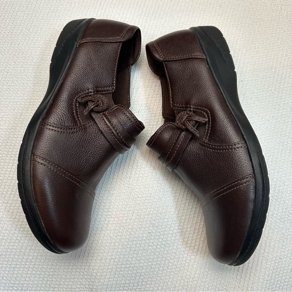 Clarks Women's Cheyn Madi Dark Brown Leather Slip-On Loafers size 8 1/2 - Picture 4 of 5